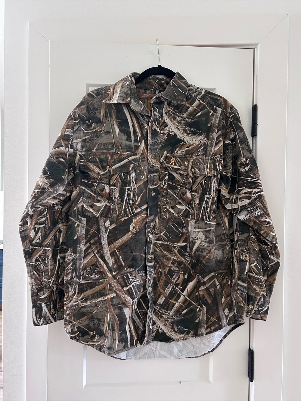 Browning Men's Camouflage Realtree Button-Down Shirt - Brown/Green